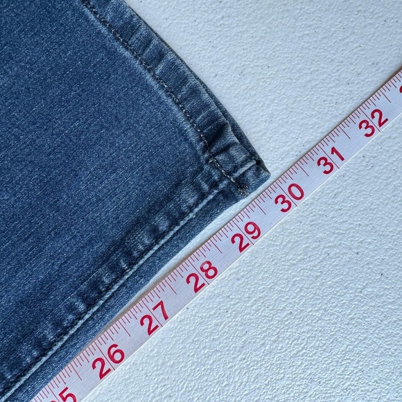 Earl Jean Jeans Womens 4 Blue Mid Rise Straight Leg Lace Rhinestone Studded - Picture 6 of 9